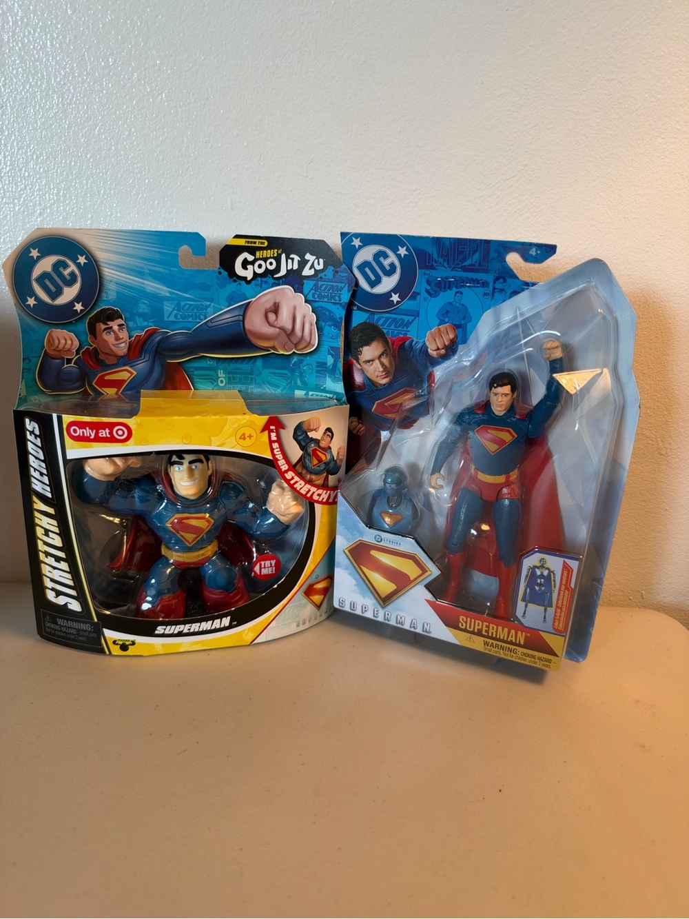 DC Superman Action Figures - Blue, Red & Yellow Costumes